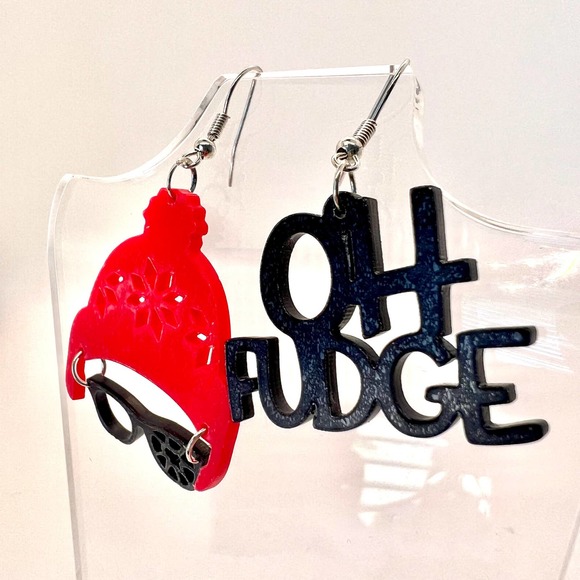 Ralphie Earrings - A Christmas Story Accessories - Oh Fudge Earrings - Christmas - Picture 7 of 10